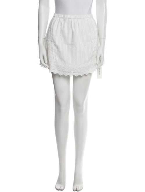 LoveShackFancy Embroidered Accent Mini Skirt