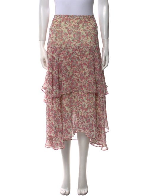 LoveShackFancy Silk Knee-Length Skirt