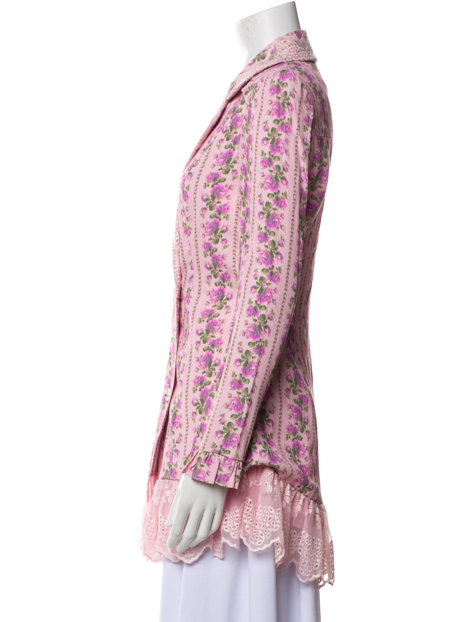 LoveShackFancy Floral Print Coat