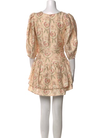 LoveShackFancy Silk Mini Dress