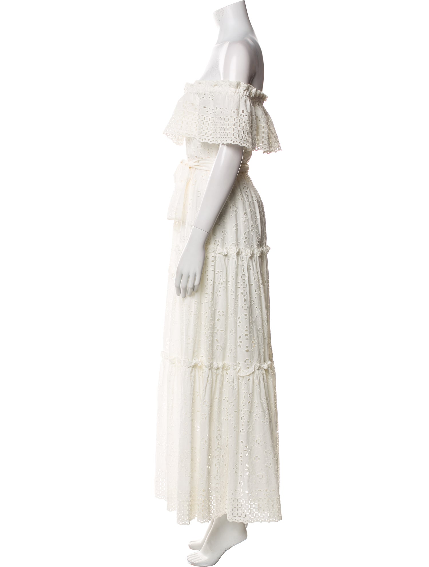 LoveShackFancy Off-The-Shoulder Long Dress