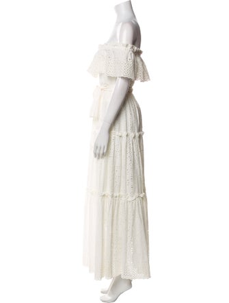 LoveShackFancy Off-The-Shoulder Long Dress