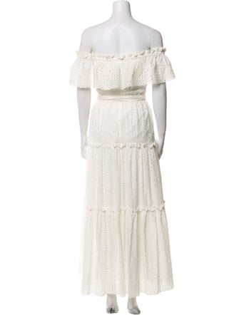 LoveShackFancy Off-The-Shoulder Long Dress