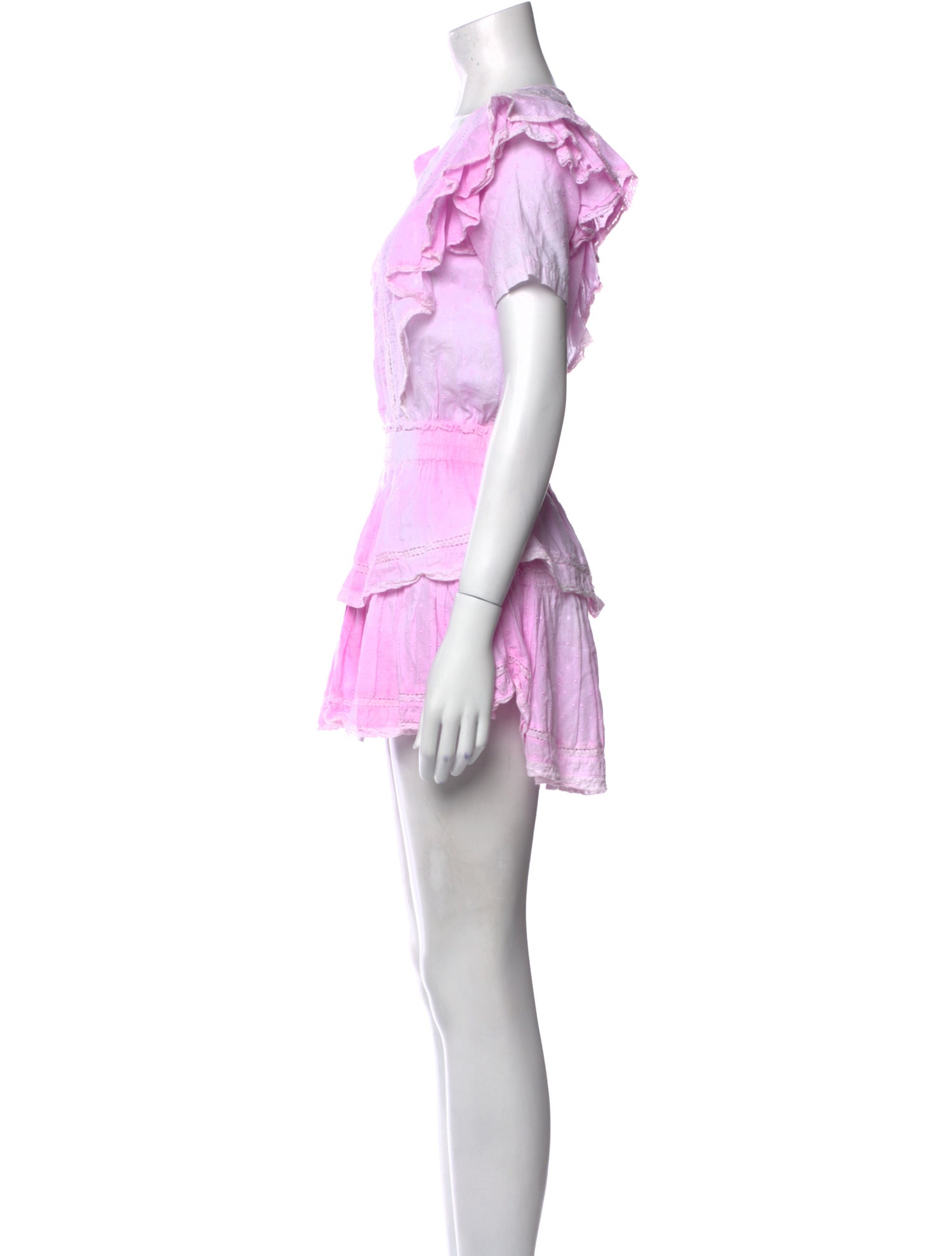 LoveShackFancy Scoop Neck Mini Dress