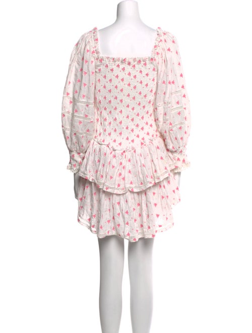 LoveShackFancy Floral Print Mini Dress