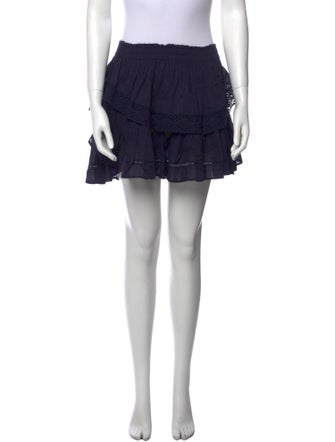 LoveShackFancy Raw-Edge Trim Mini Skirt