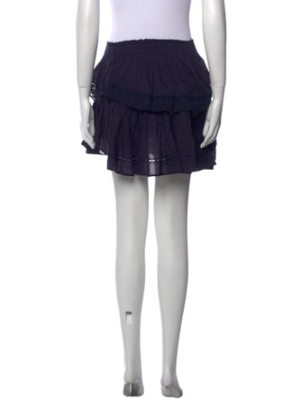 LoveShackFancy Raw-Edge Trim Mini Skirt