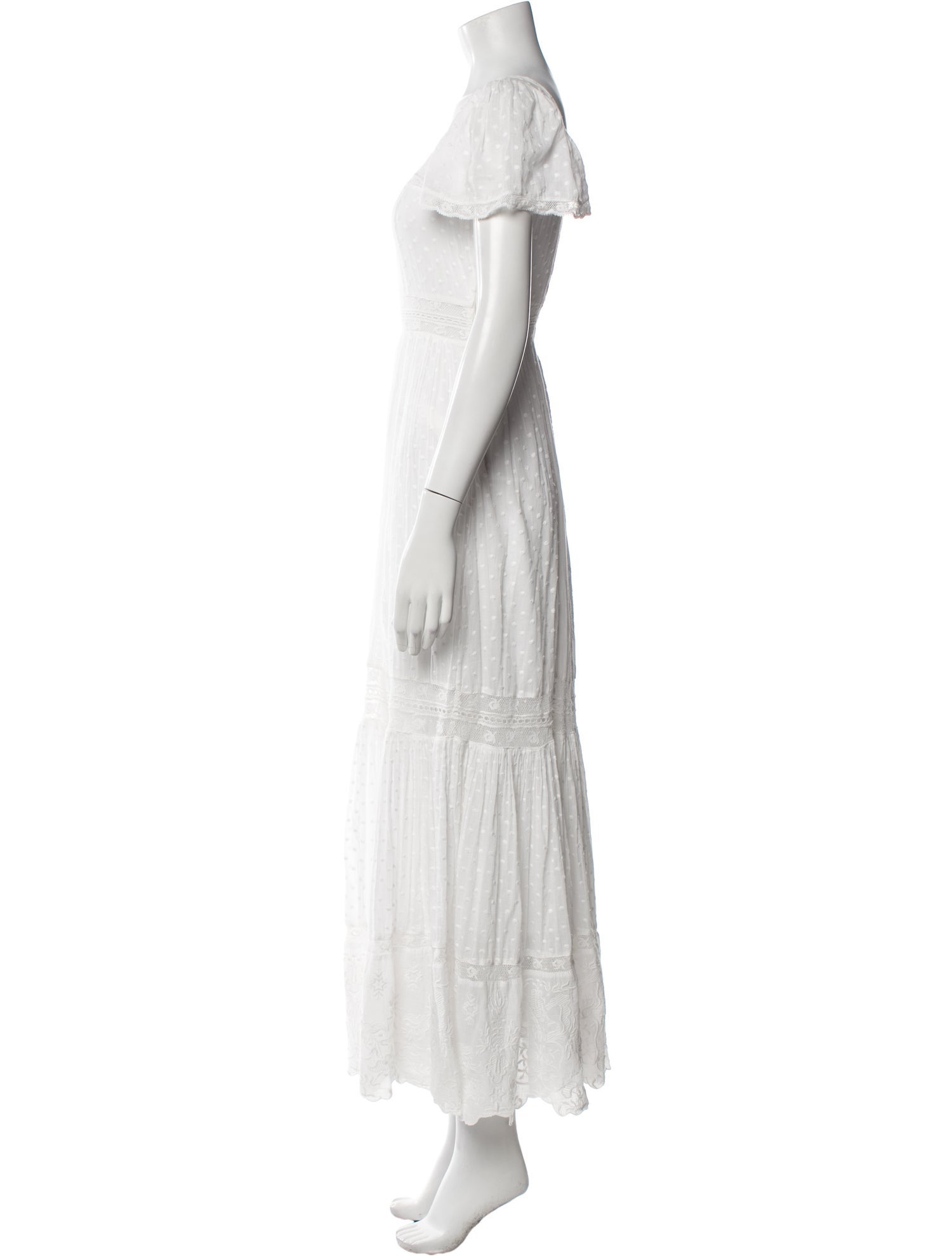 LoveShackFancy Square Neckline Long Dress