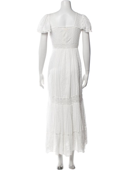 LoveShackFancy Square Neckline Long Dress