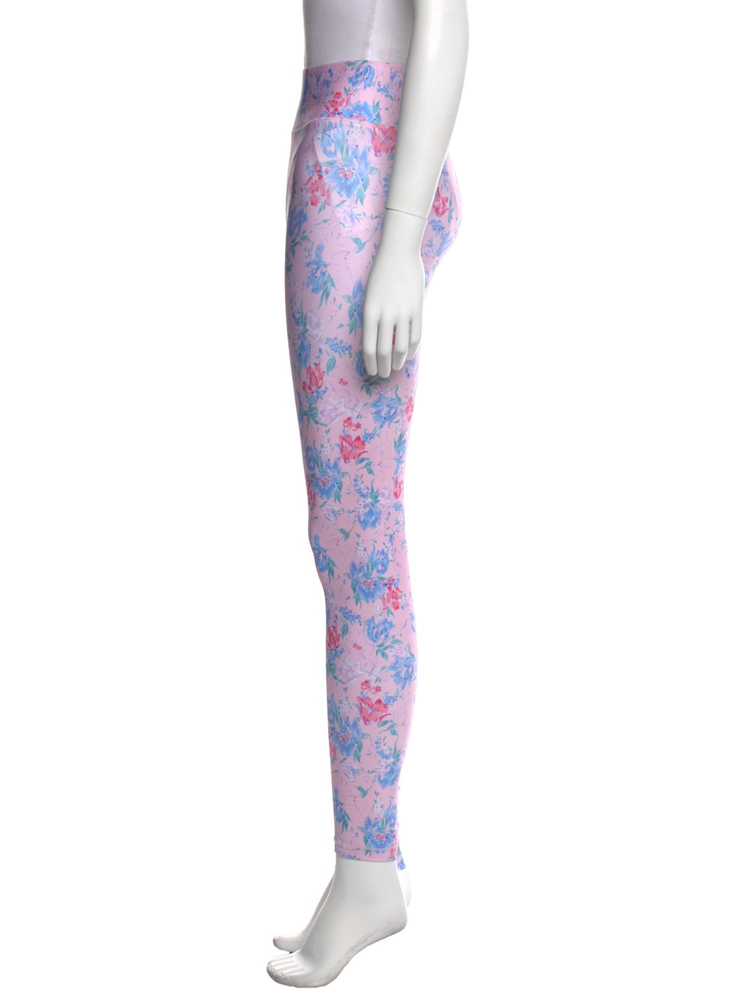 LoveShackFancy Floral Print Skinny Leg Pants