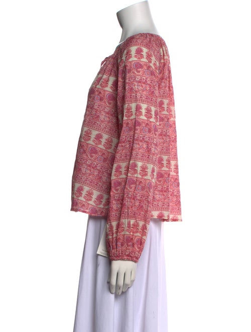 LoveShackFancy Printed Scoop Neck Sweatshirt