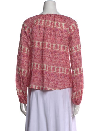 LoveShackFancy Printed Scoop Neck Sweatshirt