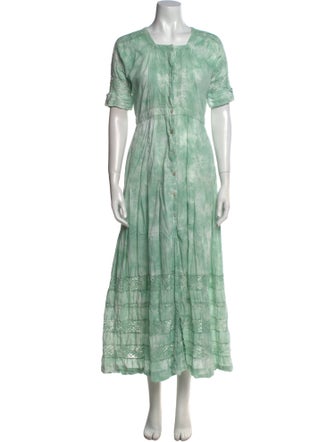 LoveShackFancy Printed Long Dress