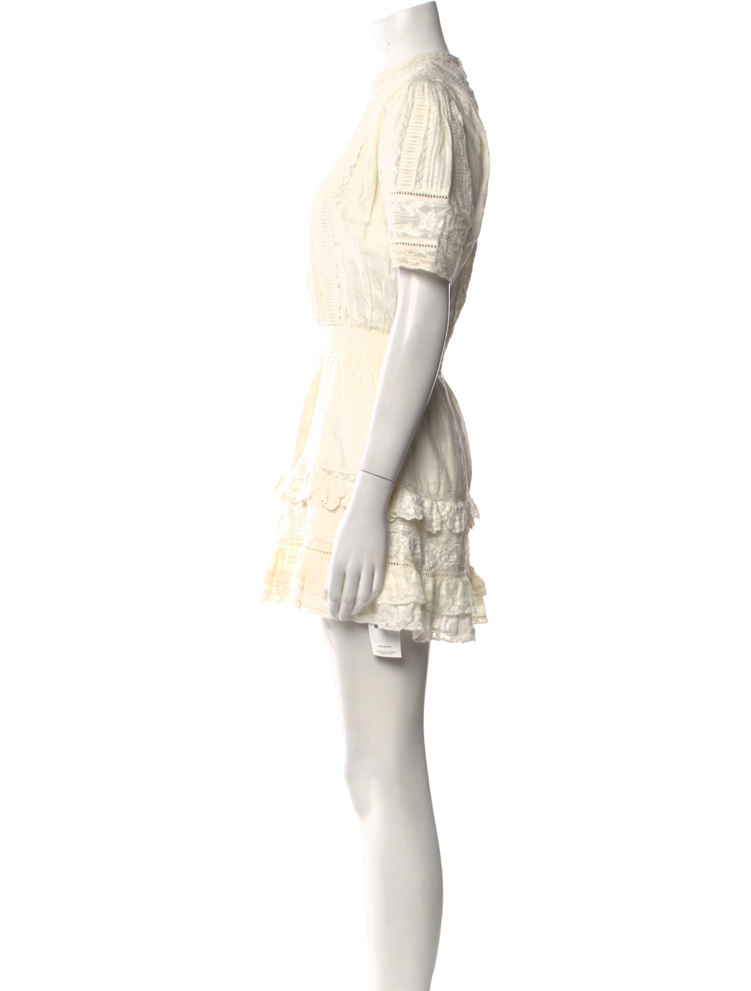 LoveShackFancy Mock Neck Mini Dress