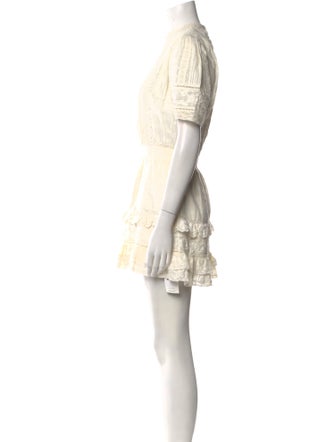 LoveShackFancy Mock Neck Mini Dress