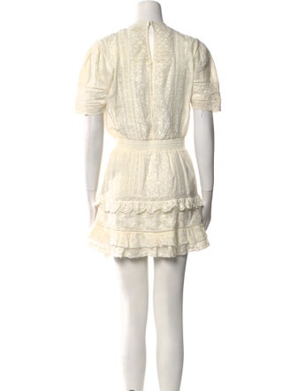 LoveShackFancy Mock Neck Mini Dress