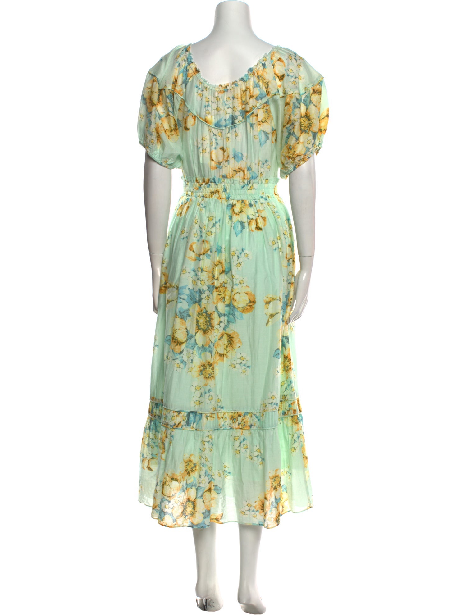 LoveShackFancy Floral Print Long Dress