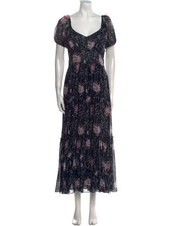 LoveShackFancy Silk Long Dress