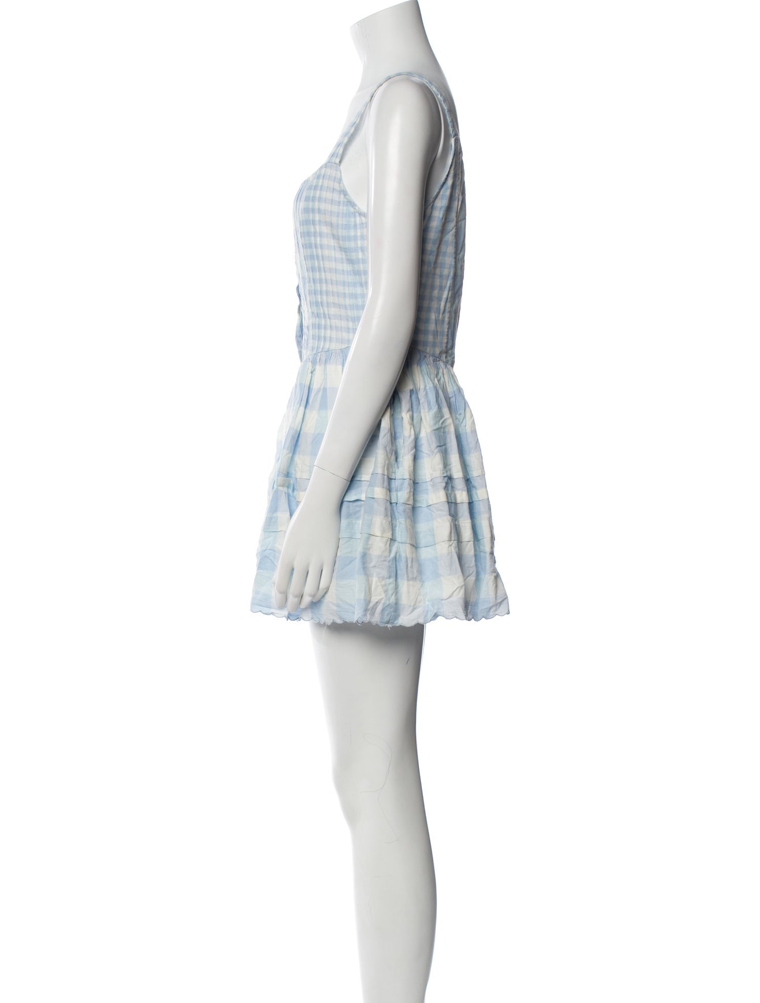 LoveShackFancy Plaid Print Mini Dress