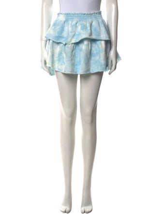 LoveShackFancy Tie-Dye Print Mini Skirt
