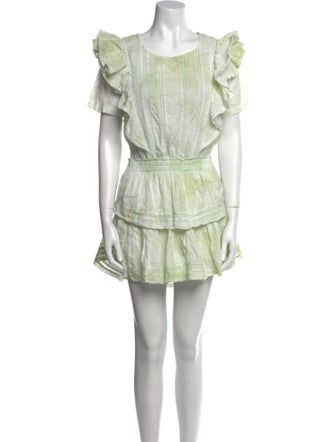 LoveShackFancy Scoop Neck Mini Dress