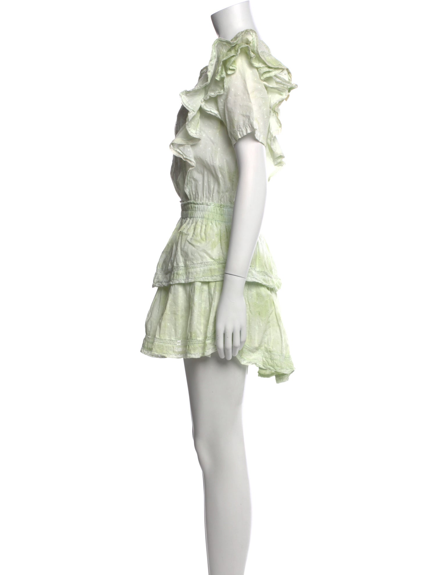 LoveShackFancy Scoop Neck Mini Dress