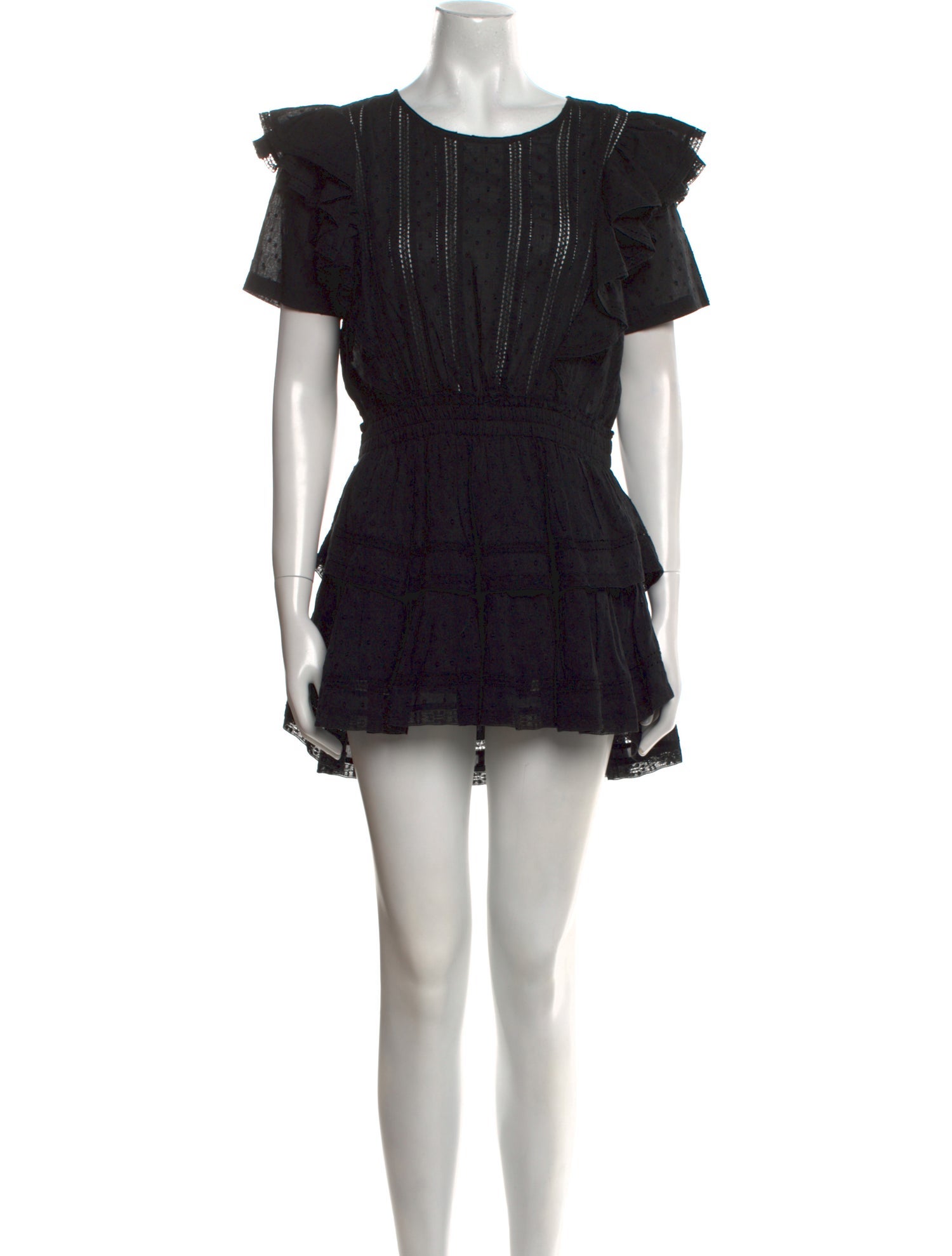 LoveShackFancy Crew Neck Mini Dress