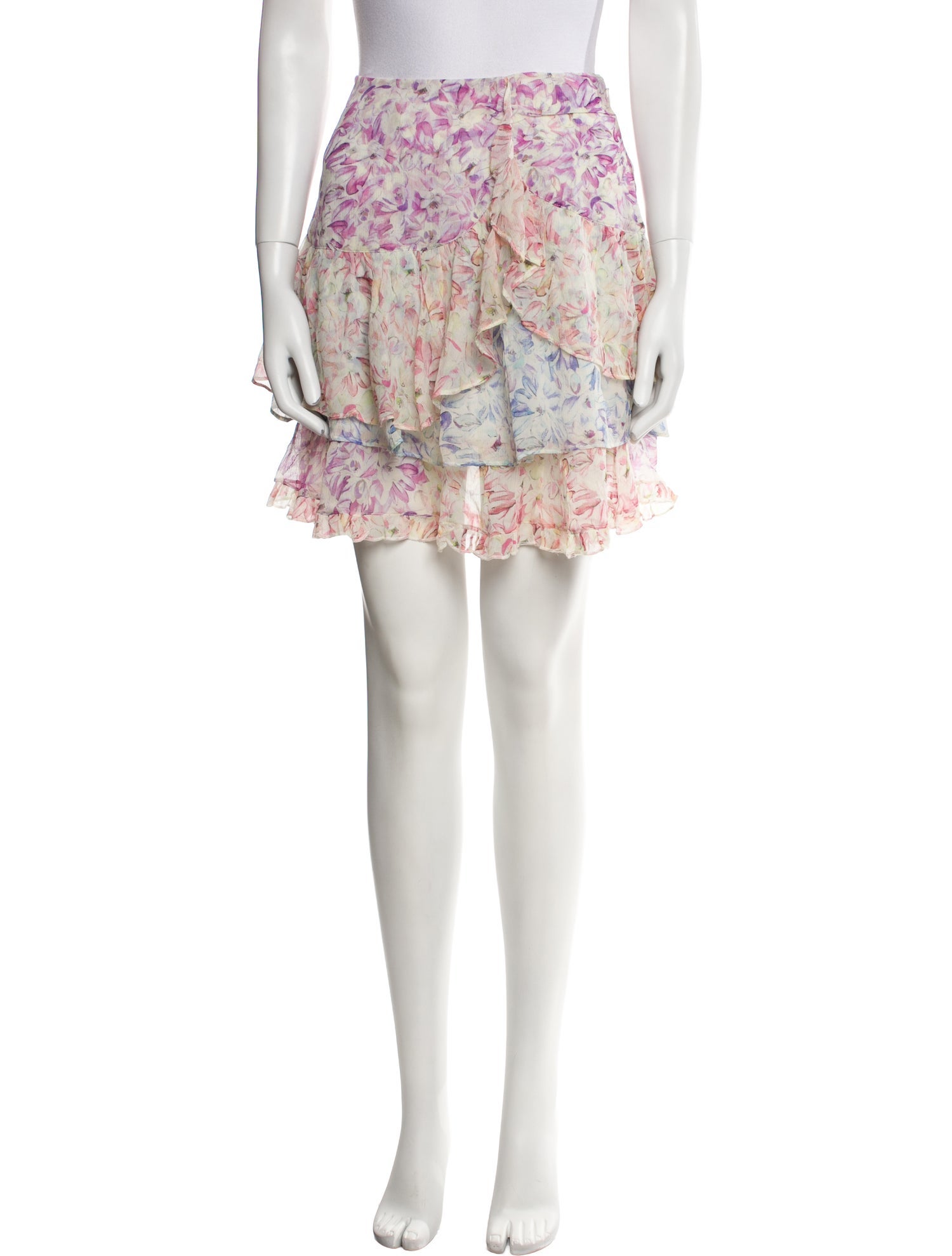 LoveShackFancy Silk Mini Skirt