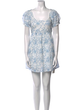 LoveShackFancy Printed Mini Dress