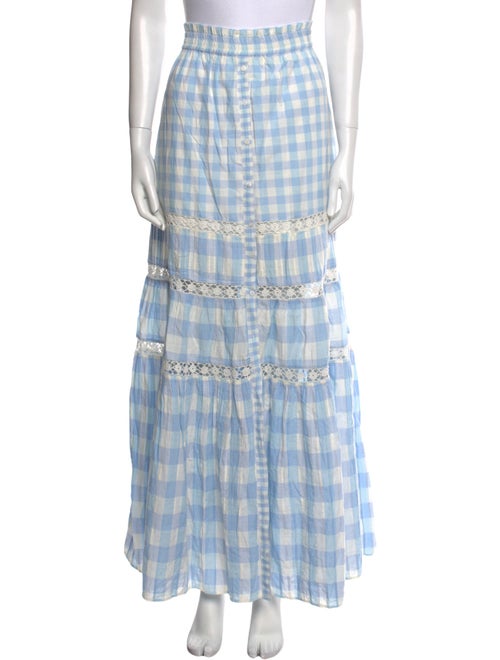 LoveShackFancy Plaid Print Long Skirt