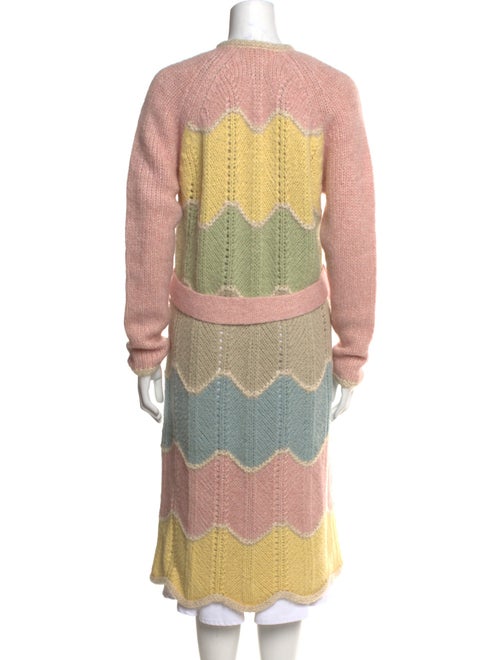 LoveShackFancy Printed V-Neck Sweater