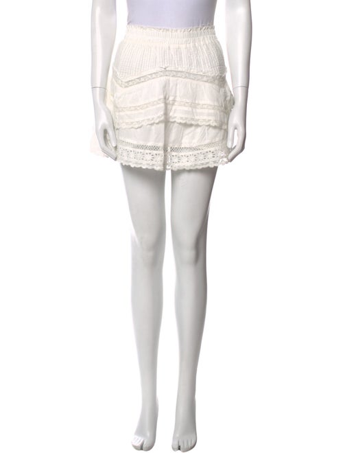 LoveShackFancy Lace Trim Embellishment Mini Skirt