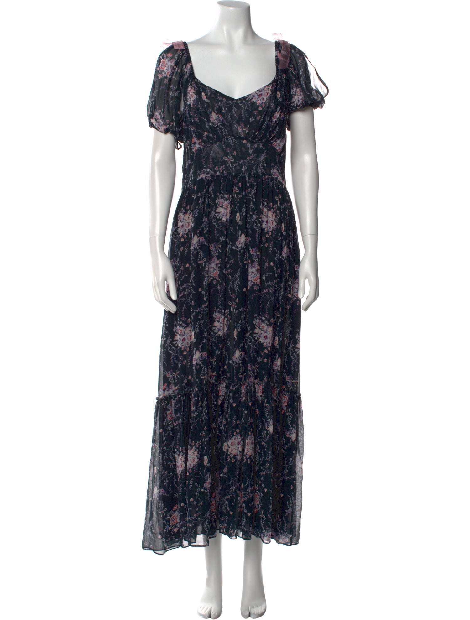 LoveShackFancy Silk Long Dress