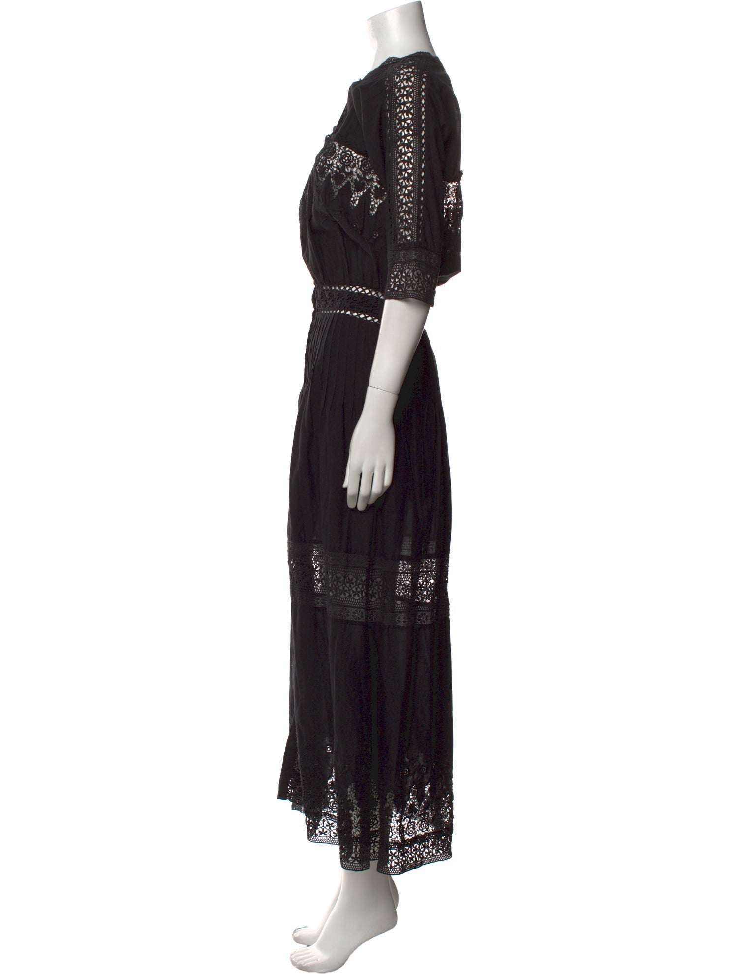LoveShackFancy Crew Neck Long Dress