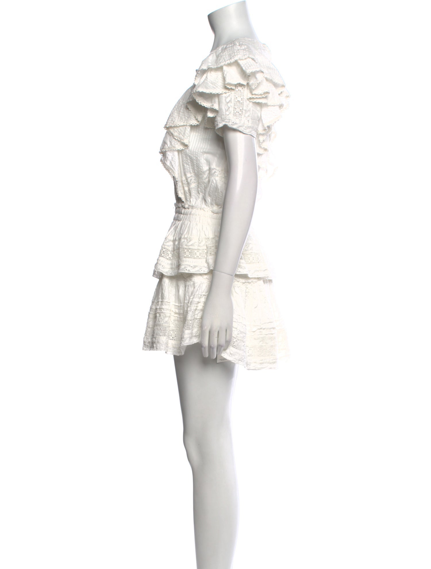 LoveShackFancy Scoop Neck Mini Dress