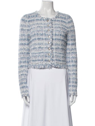 LoveShackFancy Nylon Tweed Pattern Jacket