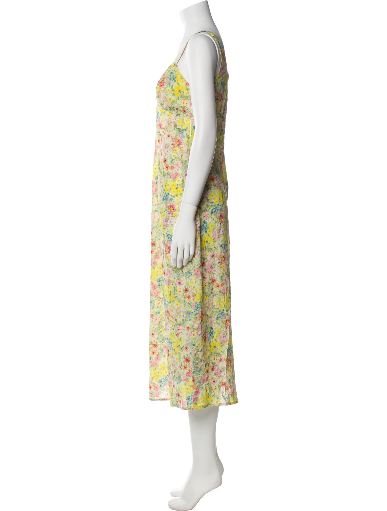 LoveShackFancy Floral Print Long Dress