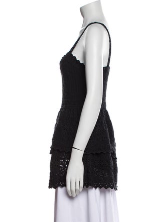 LoveShackFancy Square Neckline Sleeveless Top