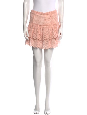 LoveShackFancy Lace Pattern Mini Skirt