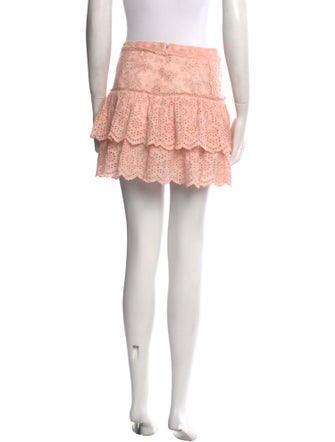 LoveShackFancy Lace Pattern Mini Skirt