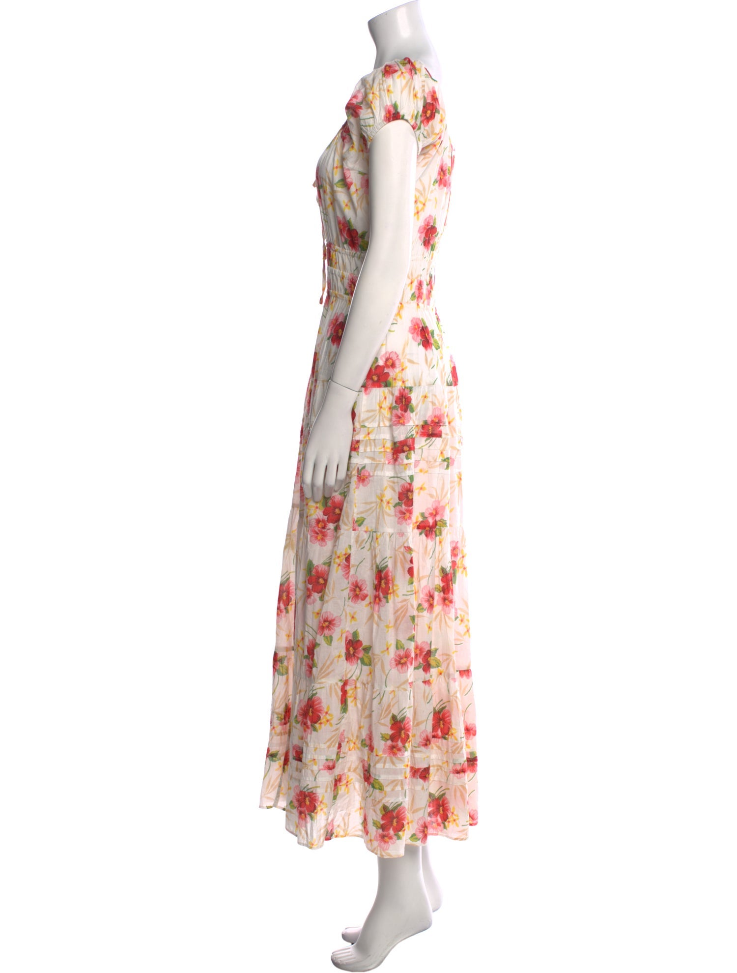 LoveShackFancy Floral Print Long Dress