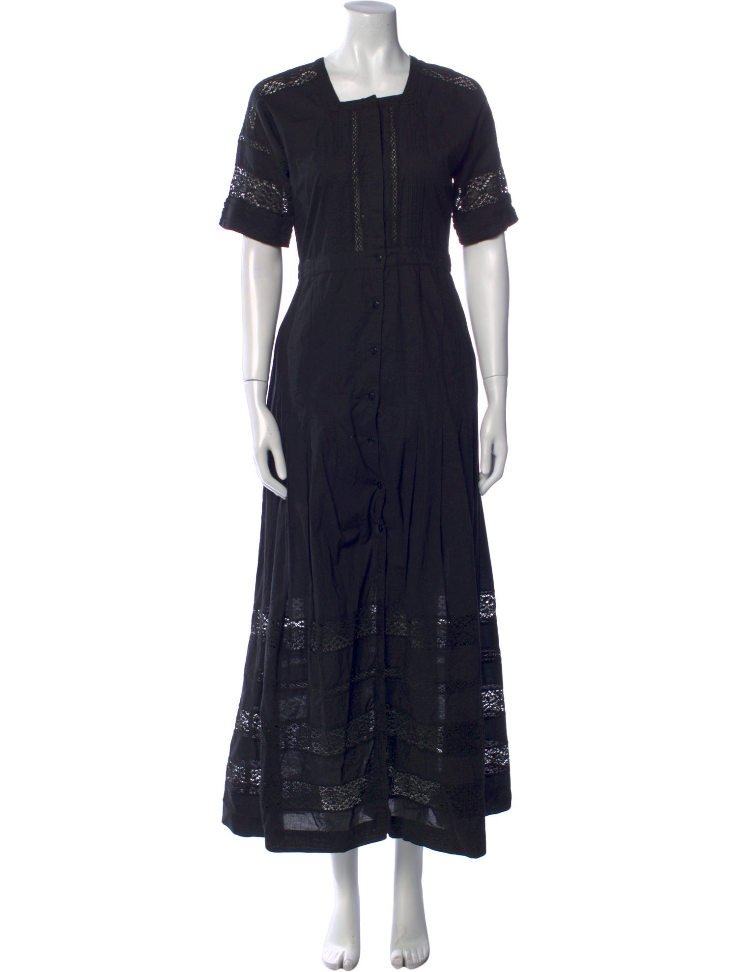 LoveShackFancy Square Neckline Long Dress