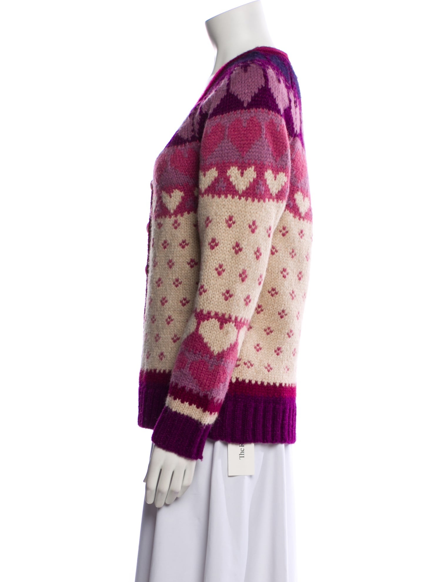 LoveShackFancy Printed V-Neck Sweater