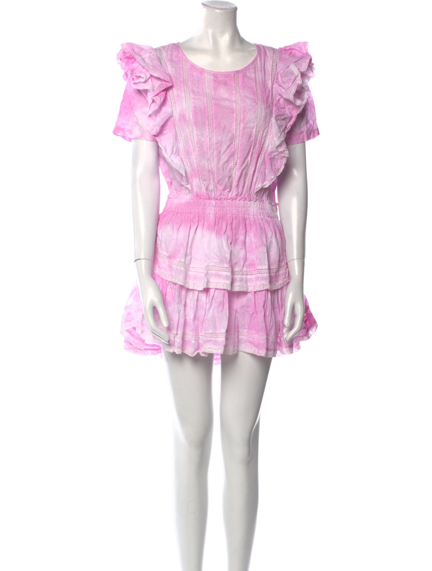 LoveShackFancy Tie-Dye Print Mini Dress