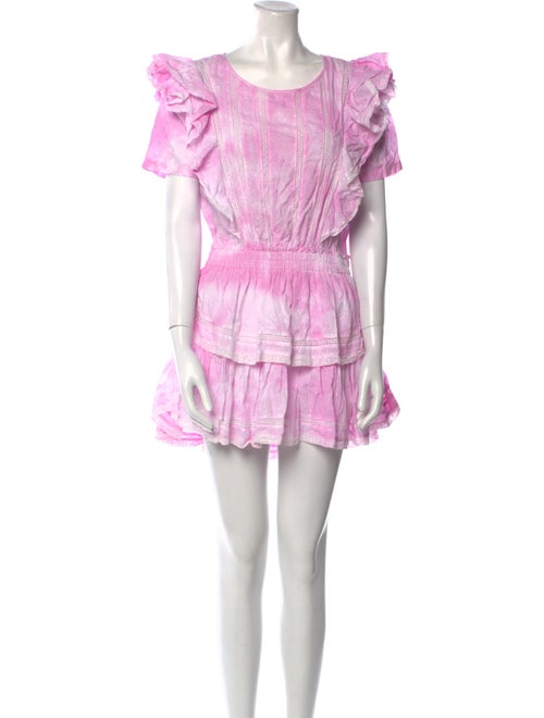 LoveShackFancy Tie-Dye Print Mini Dress