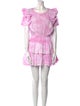 LoveShackFancy Tie-Dye Print Mini Dress