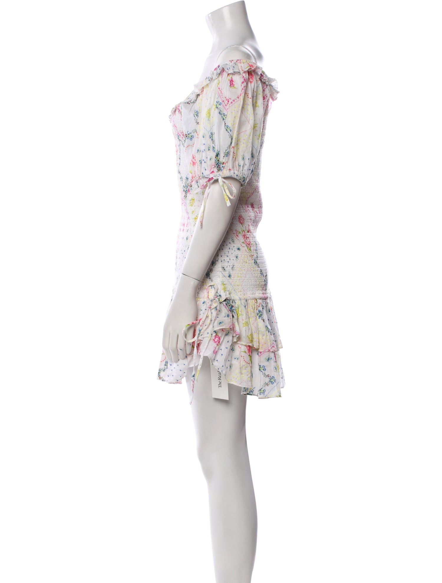 LoveShackFancy Floral Print Mini Dress