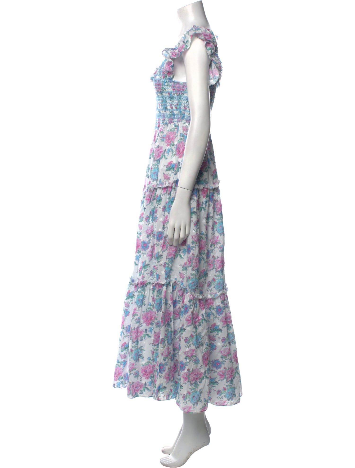 LoveShackFancy Floral Print Long Dress