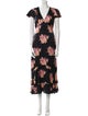 LoveShackFancy Floral Print Midi Length Dress