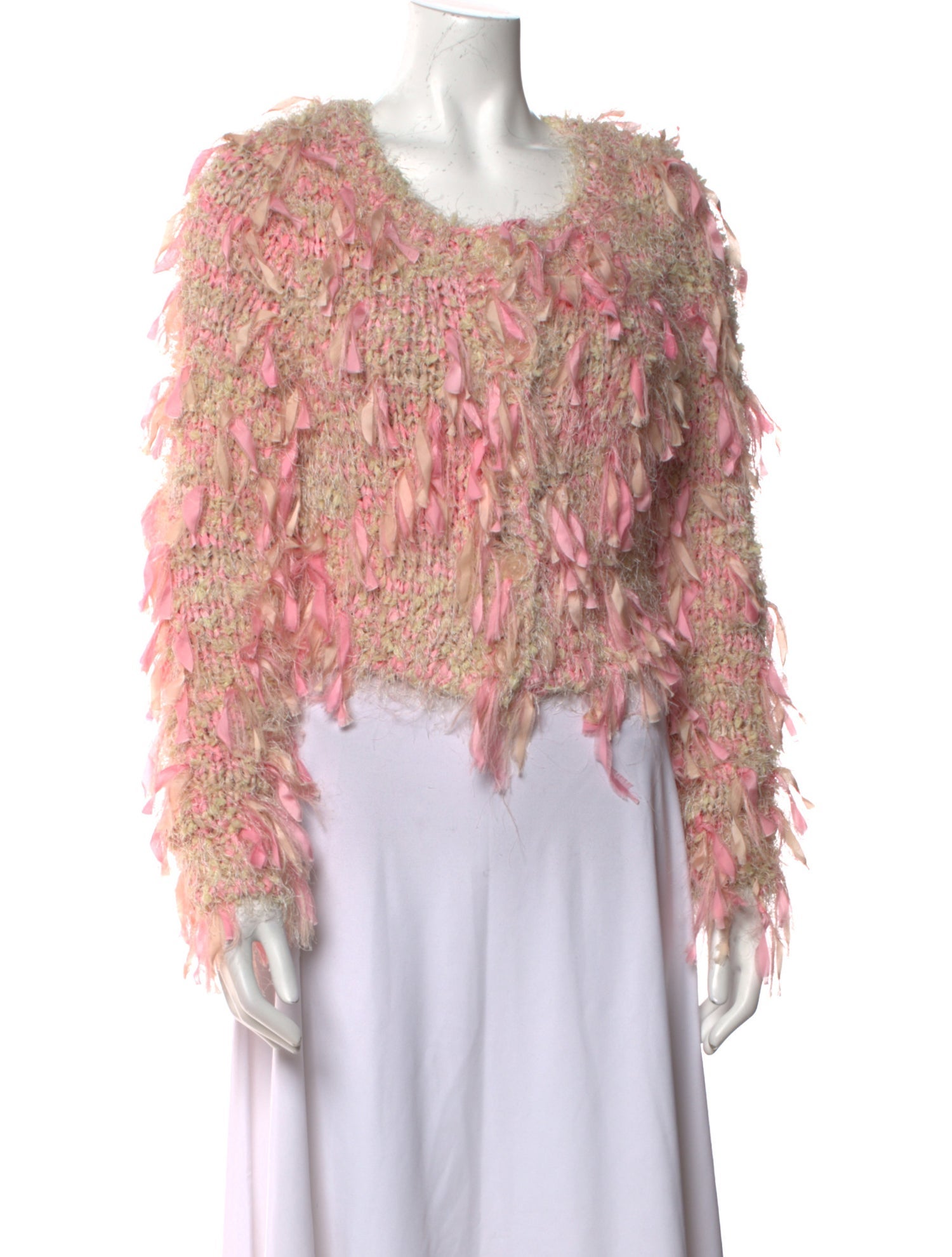 LoveShackFancy Printed Scoop Neck Sweater